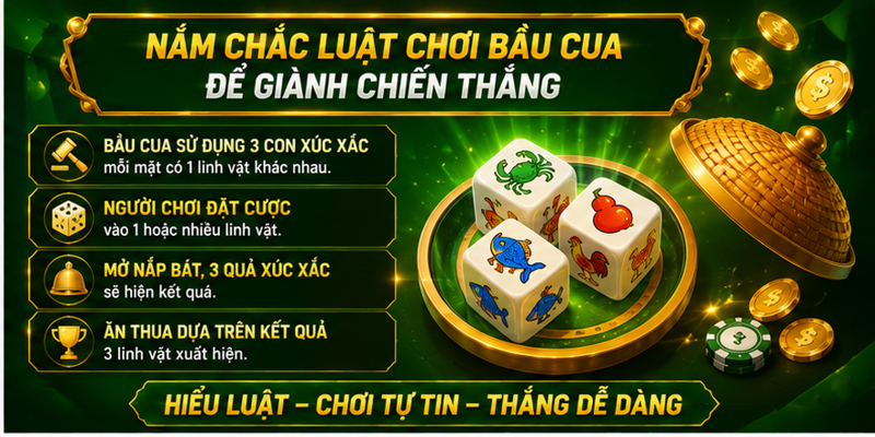 Nắm chắc luật chơi Bầu Cua để giành chiến thắng