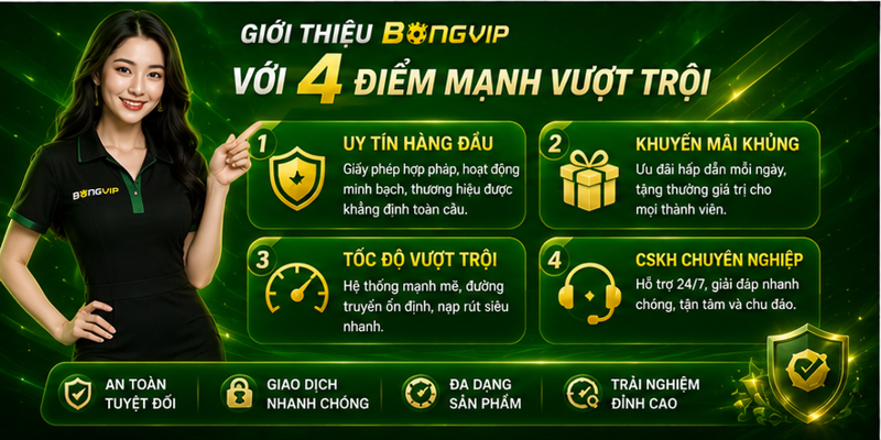 Giới thiệu Bongvip với 4 điểm mạnh vượt trội