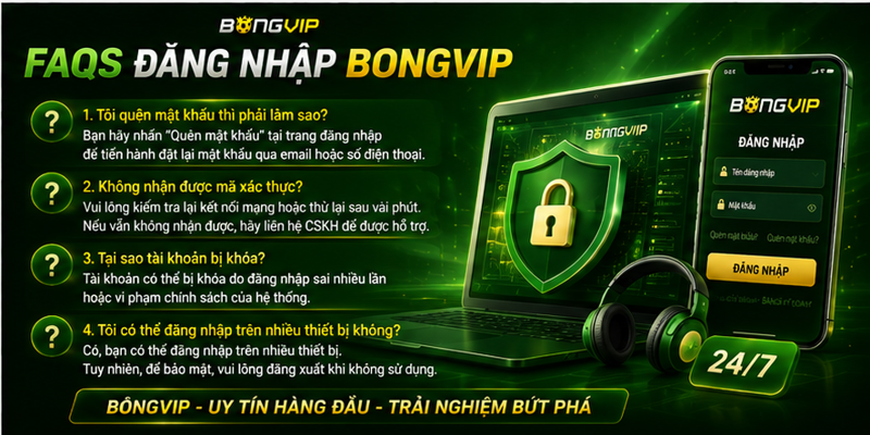 FAQs đăng nhập Bongvip
