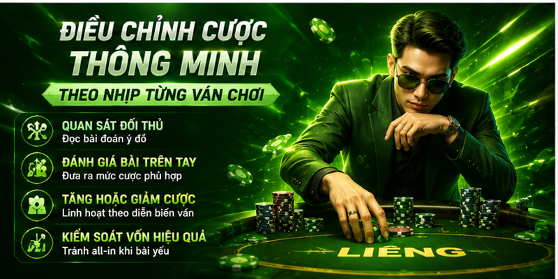 Điều chỉnh cược thông minh theo nhịp từng ván chơi Điều chỉnh cược thông minh theo nhịp từng ván chơi