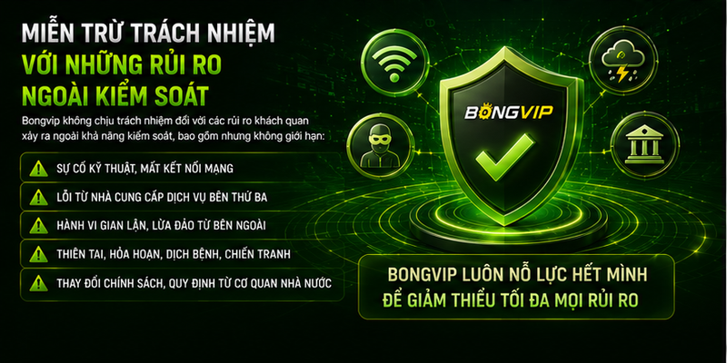 Miễn trừ trách nhiệm với những rủi ro ngoài kiểm soát